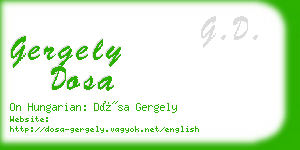 gergely dosa business card